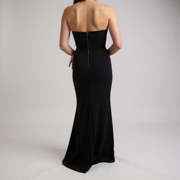 173 Jill Stuart |NWOT Bloomingdale's Strapless Black Mermaid Evening Gown (Sz 2) - Picture 5 of 13